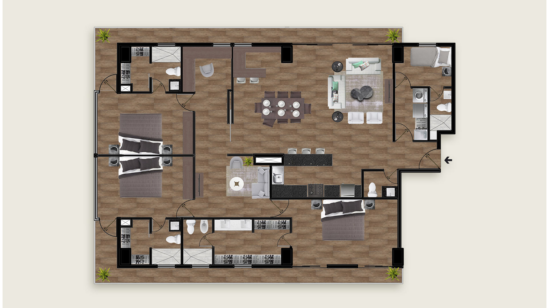 Apartamentos Astorga - Penthouse 3 dormitorios - Image 2