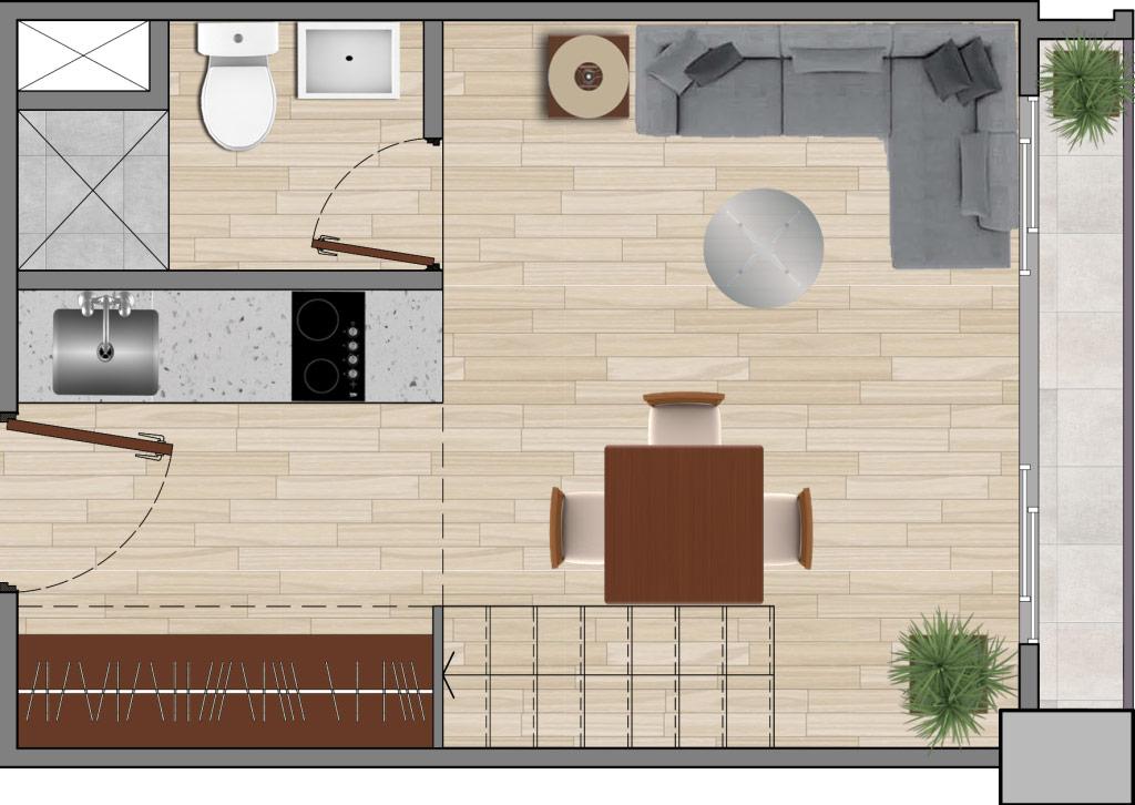 Nidra Lofts A33 - Planta baja