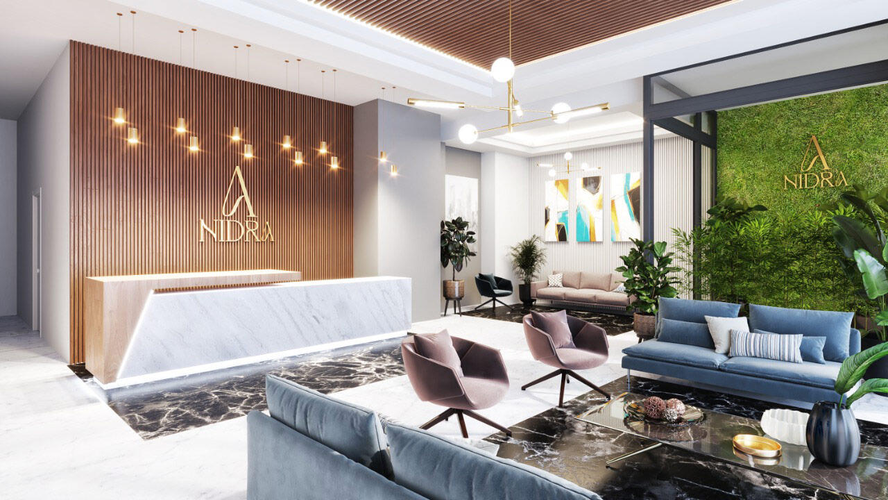 Lobby Nidra Lofts Guatemala